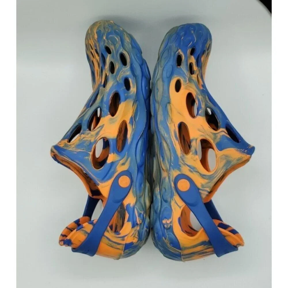 Merrell Hydro Moc Water Shoes Clogs Sandal Orange Blue Men 9 Women 10.5 Unisex